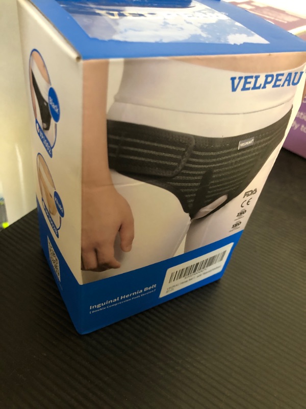 Photo 1 of VELPEAU Hernia Belt for Men & Women - Bilateral/Double Inguinal, Groin Hernia Support Truss Underwear Briefs, Pain Relief Recovery Adjustable Strap with 2 Removable Medical Compression Pads (Black, M)