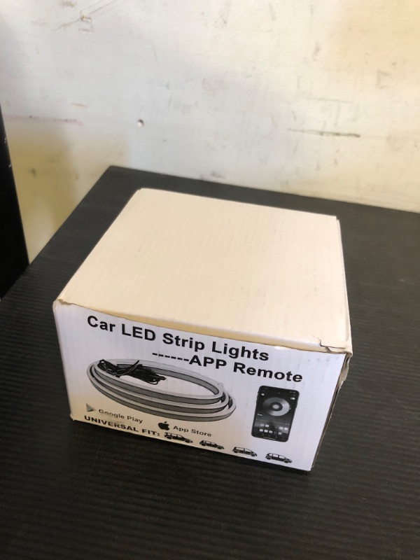 Photo 1 of 5 in 1 Car Led Strip Lights with App Control, RGB Colors Interior Car Lights, Ambient Led Lighting Kit, 4 Light Flashing Modes, USB Neon Accessories for Doors, Center Console