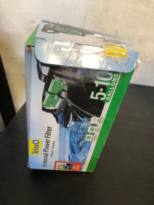 Photo 1 of Tetra Whisper Internal Power Filter 5 To 10 Gallons, For aquariums, In-Tank Filtration With Air Pump, Black