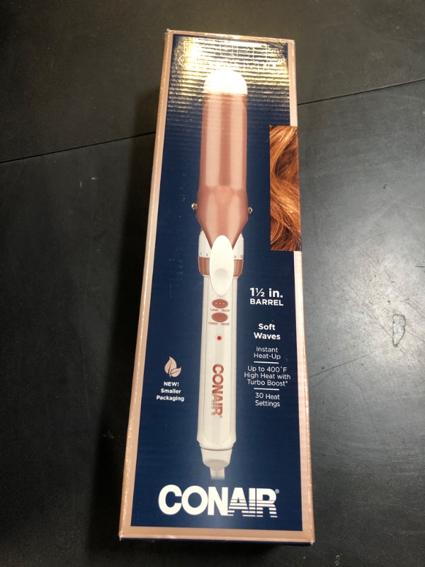 Photo 1 of Conair Double Ceramic 1 1/2-Inch Curling Iron, 1 ½ inch barrel produces soft waves – for use on medium and long hair