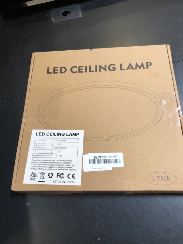 Photo 1 of hepside 12Inch Flush Mount Light Fixture White, 28Watt, Dimmable & 3000K-4500K-6000K 3 Color Selectable Flush Ceiling Light Fixture 3200LM Low Profile Ceiling Light for Kitchen Bedroom Hallway Porch