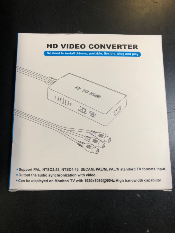 Photo 1 of Tengchi RCA to HDMI Converter, Composite to HDMI Adapter Support 1080P PAL/NTSC Compatible with PS one, PS2, PS3, STB, Xbox, VHS, VCR, Blue-Ray DVD Players