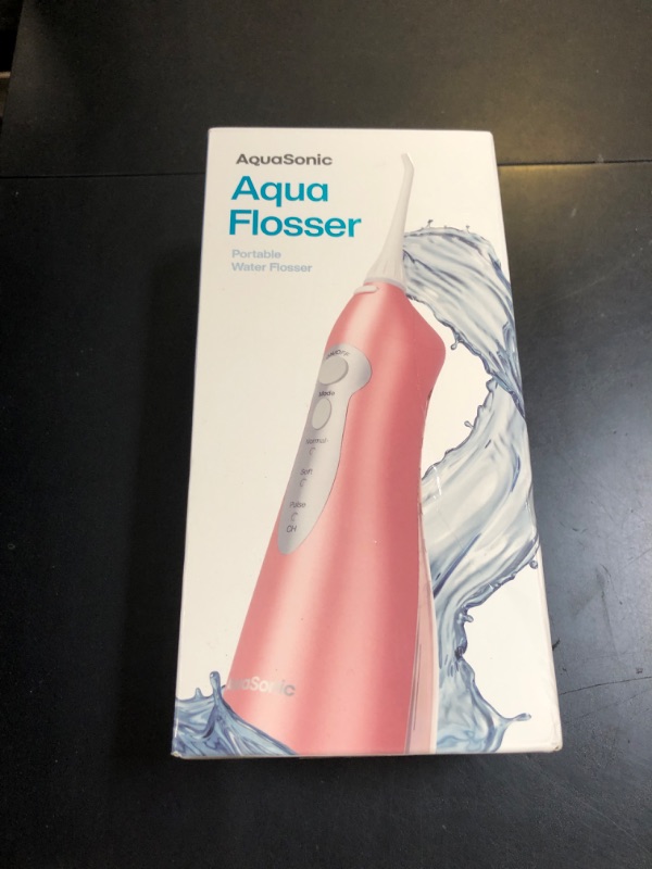 Photo 1 of AquaSonic Water Flosser - Cordless Rechargeable Water Flossers for Teeth Cleaning - Waterproof Aqua Flosser, Portable Oral Irrigator for Dental Cleaning with 5 Jet Tips – Braces Home Travel