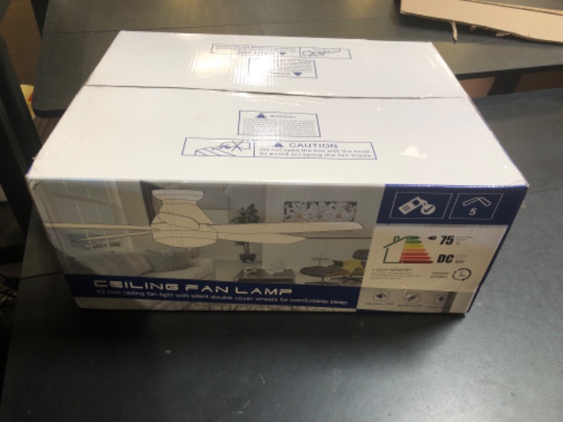 Photo 1 of JSAITEE Ceiling Fans with Lights, 42 Inch Low Profile Ceiling Fan with Light and Remote/App Control, Flush Mount, Reversible, 3CCT, Dimmable, Noiseless, Nickel Ceiling Fan for Indoor/Outdoor Use