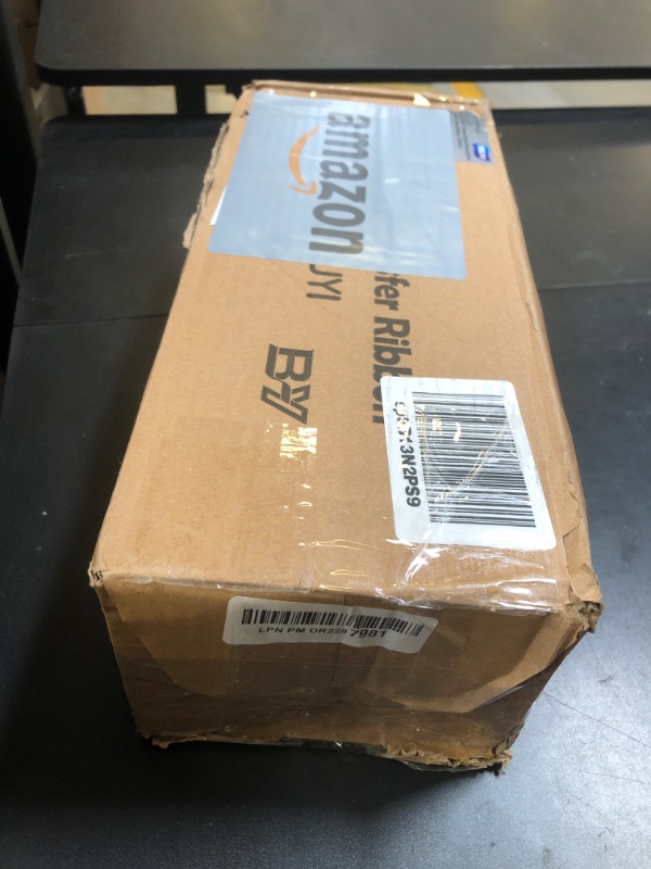 Photo 1 of 8 Rolls 4.33'' x 1476' Premium Resin Enhanced Wax Ribbon, 110mm x 450m Black Thermal Transfer Ribbon, Barcode Thermal Label Printer Ribbon, CSO-Ink Outside, 1'' Core for Zebra, TSC, GoDex, Citizen