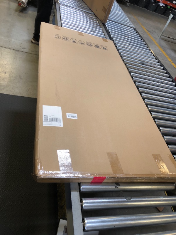 Photo 1 of Lumizone Extra Tall Cat Gate 61.02" High Pressure Mounted Extra Wide 46.65"-50.78" (17Sizes) 1.37" Gap No Drilling Auto-Close Tall Pet Gate for Dogs (Cream, 46.65"-50.78"/118.5-128.5cm)