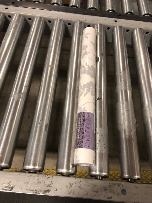 Photo 1 of HomKihapai Tree Peel and Stick Forest Jungle Waterproof Bathroom Mural Stick on Wallpaper Contact Paper Mural (Soft Gray, 17.7in x 16.4ft)