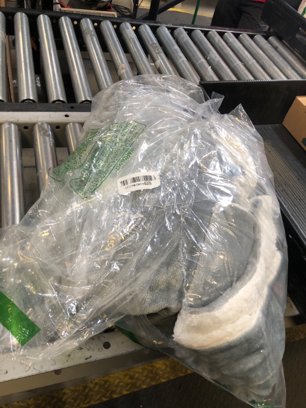 Photo 2 of NANPIPER Sherpa Twin Thick Warm Reversible Velvet Plush Blanket for Winter - Super Soft Fuzzy Flannel Fleece Wool Like (Light Grey Twin Size 60"x80")