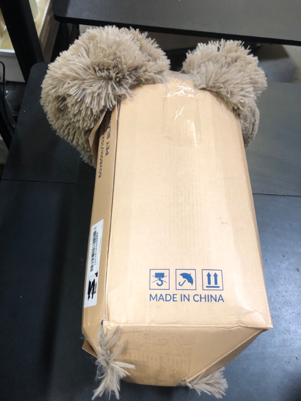 Photo 1 of Bedsure Waterproof Dog Blankets for Large Dogs - Calming Cat Blanket for Bed Couch Protector Washable, Long Faux Fur Pet Throw Blanket for Puppy, Reversible Furniture Protection, 60"x80", Brown