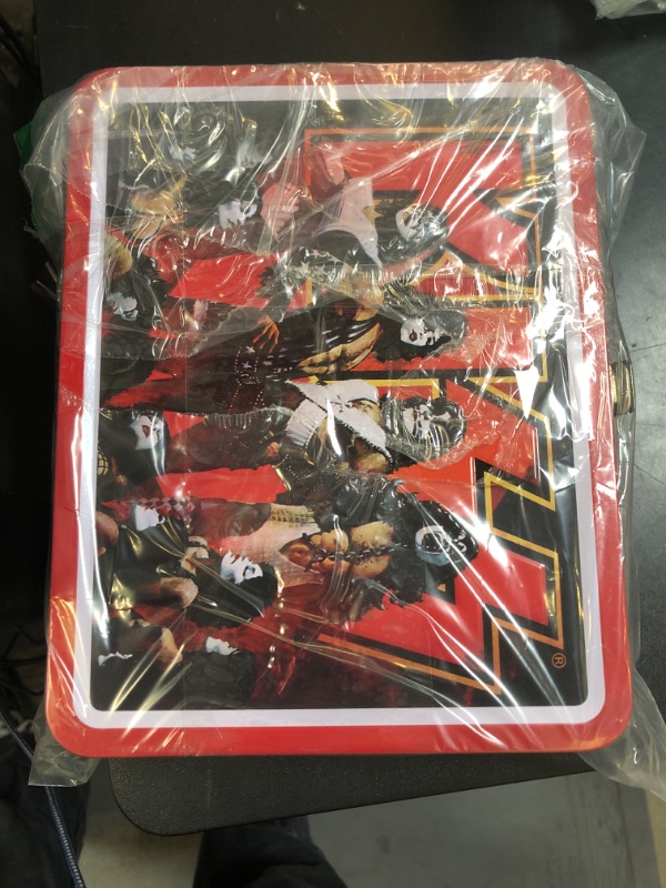 Photo 1 of AQUARIUS KISS Fun Box - Sturdy Tin Storage Box with Plastic Handle & Embossed Front Cover - Officially Licensed KISS Merchandise & Collectible Gifts for Kids, Teens & Adults