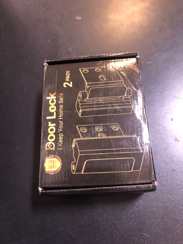 Photo 1 of Home Security Door Reinforcement Lock - Child Proof Door Locks for Front Door Child Safety Lock High Door Locks for Kids Safety Withstand 800 lbs Top Flip Door Latch Lock for Inward Swinging Door