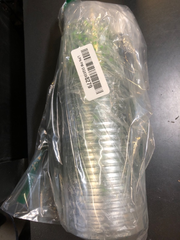 Photo 1 of 50 Pcs 12 oz St. Patrick's Day Plastic Cups, 'Happy St. Patrick's Day' and 'Lucky' Printed Disposable Cups, Green Shamrock Design Cups for Beverages, Beer, and Irish St. Paddy's Day Party Supplies