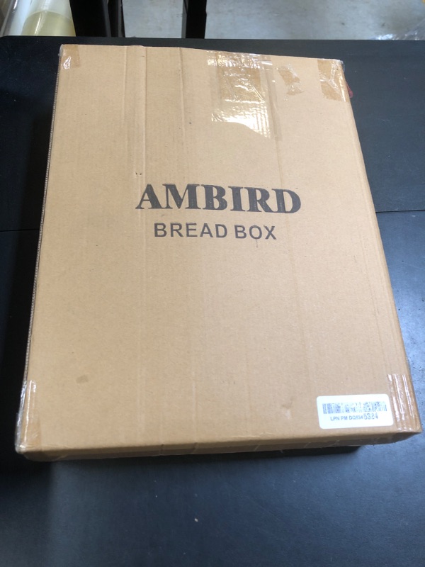 Photo 1 of AMBIRD Bamboo Bread Box 20L Large Capacity with Clear Acrylic Doors - Double Layer Food-Safe Bread Storage with Air Vents and Side Handles - Keep Bread Fresh and Counter Clutter-Free