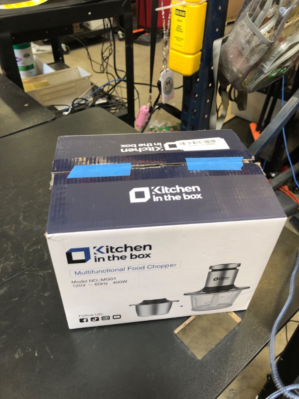 Photo 1 of Kitchen in the box Mini Food Processors,400W Powerful Mini Meat Grinder & Food Chopper,Electric Vegetable Chopper with One 3 Cup Bowl & S Blades for Meat/Fish/Vegetable/Baby Food,3cup(1bowl)