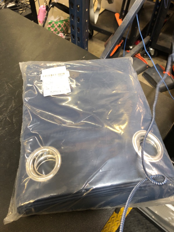 Photo 1 of NICETOWN Blackout Draperies Curtains, All Season Thermal Insulated Solid Grommet Top Blackout Curtains/Drapes for Kid's Room (Navy, 1 Pair, 55 x 68 inches)