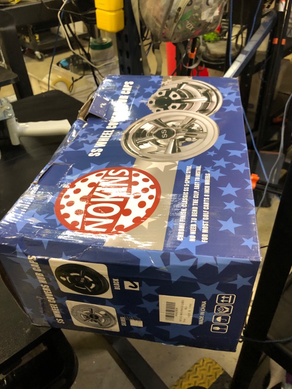 Photo 1 of Golf Cart SS Wheel Covers Hubcaps, 8 Inch Golf Cart Hub Caps Snap-on Installation (Set of 4), Fits EZGO Yamaha Club Car,Black