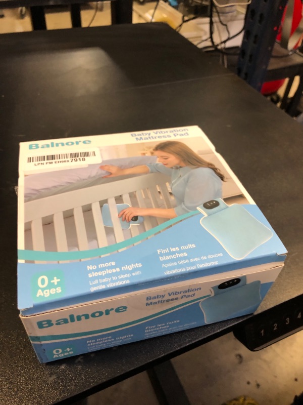 Photo 1 of Balnore Baby Crib Vibrating Soother with 3 Adjustable Modes & 4 Level Timer,Providing Gentle Vibration for Newborns,Perfect for Cribs/Strollers/Travel,Made of Durable Materials,Easy to Clean