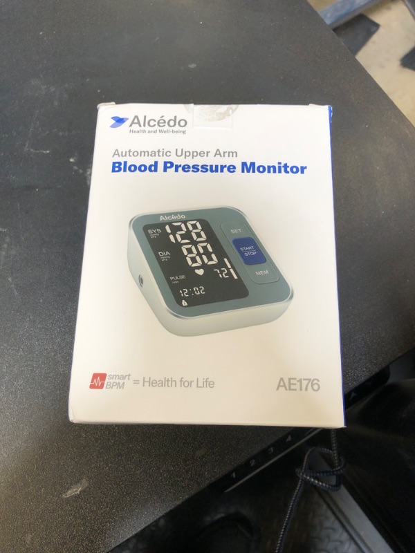 Photo 1 of Alcedo Blood Pressure Monitor for Home Use, Automatic Digital BP Machine with Large Cuff for Upper Arm (Black Backlit Screen)