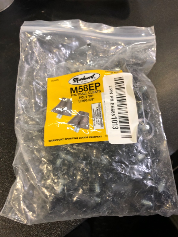 Photo 1 of Markwort Football Cleats 5/8-Inch Poly Tip External Post Thread (100 pieces in each bag) , Black