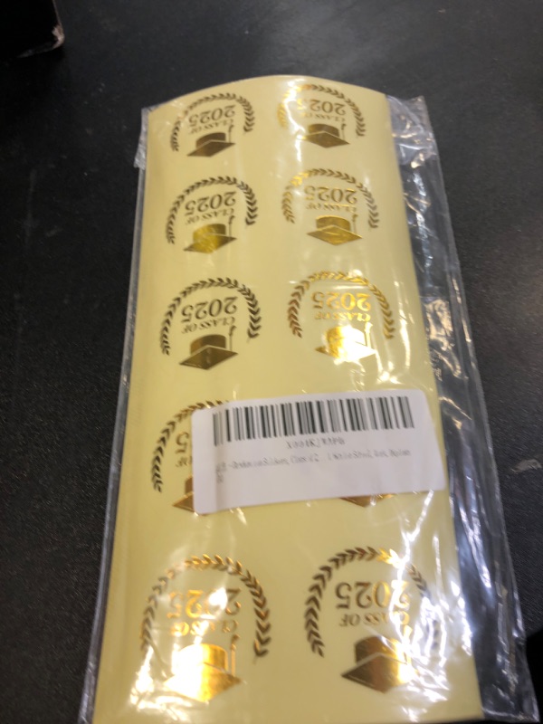 Photo 1 of 100 PCS Graduation Stickers,Class of 2025 Stickers,Graduation Sticker for Envelope Seals,Gold Seals for Certificates,Gold Foil Sticker for Announcements Congrats Grad Invitation Grad Party Favors