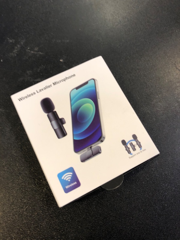 Photo 1 of Wireless Lavalier Microphone for iPhone iPad, Omnidirectional Clip Mini Mic, Plug-Play Microphone for Interview Video Recording Podcast Vlog YouTube