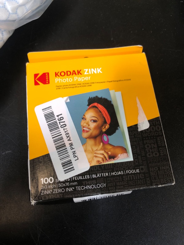 Photo 1 of Zink KODAK 2"x3" Premium Photo Paper (100 Sheets) Compatible with KODAK PRINTOMATIC, KODAK Smile and Step Cameras and Printers(Packaging May Vary)