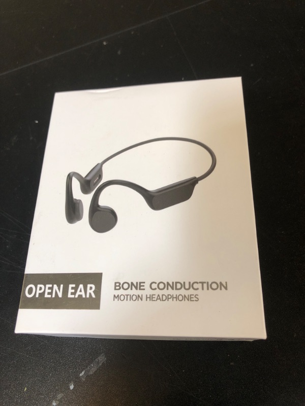 Photo 1 of Banoshalo Open Headphones - Bone Conduction Technology, Range 10H, ipx8 Waterproof, MP3 and Wireless Bluetooth, Black