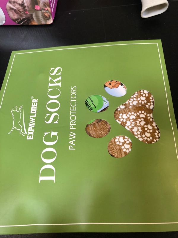 Photo 1 of EXPAWLORER Anti Slip Dog Socks to Prevent Licking Paws, Dog Shoes for Hot Pavement, Dog Booties for Small Medium Large Senior Dogs, Traction Control Dog Boots & Paw Protectors for Hardwood Floors