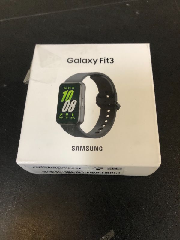 Photo 1 of SAMSUNG Galaxy Fit3, Health/Activity Fitness Tracker, Smartwatch for Android, 13 Day Battery, Sleep/Snore Tracking, Heart Rate, 2025, Dark Gray [US Version, Amazon Exclusive, 2Yr Warranty]