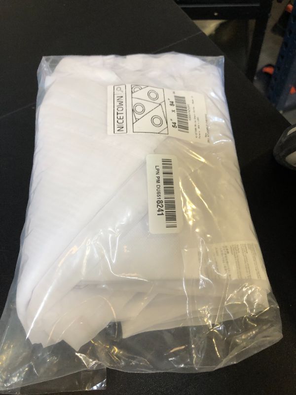 Photo 1 of NICETOWN White Sheer Curtains 84 inches Long - Home Decoration Grommet Airy & Lightweight Elegant Window Treatments with Light Filtering for Bedroom/Living Room (2 Panels, W54 x L84)