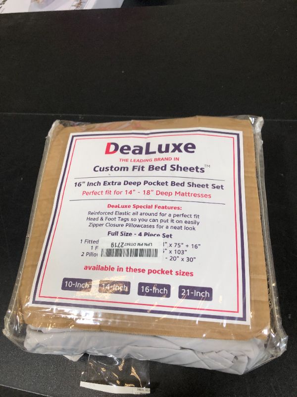 Photo 1 of Extra Deep Pocket Cal King Bed-Sheets – 4-Piece Includes: 18”-21” Inch Super Extra Deep Pocket Fitted Sheet – Oversize Flat Sheet – 2 Zipper Closure Pillowcases – California King Size – Medium Gray