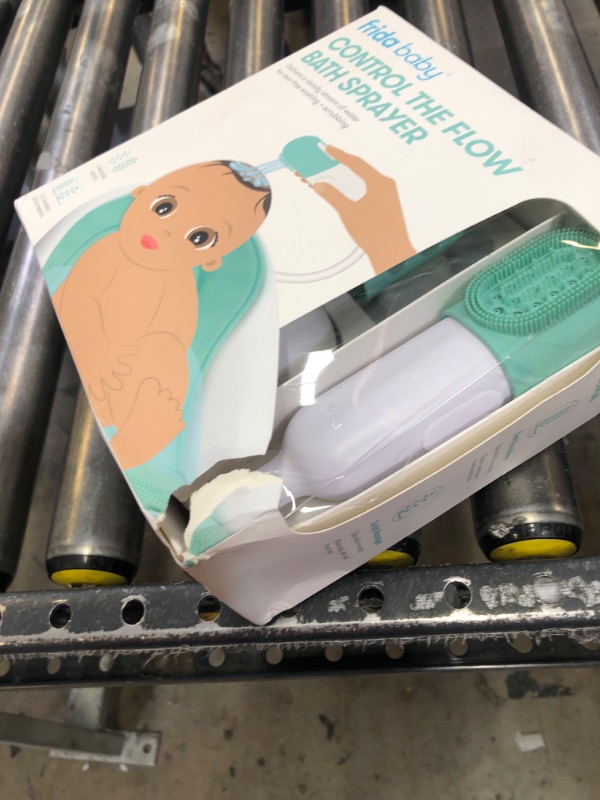 Photo 1 of Frida Baby Control The Flow Bathtub Sprayer Attachment for Baby Bathtub, Baby Bath Shower Head with Scalp Massager, Control Waterflow with 2 Pressure Modes