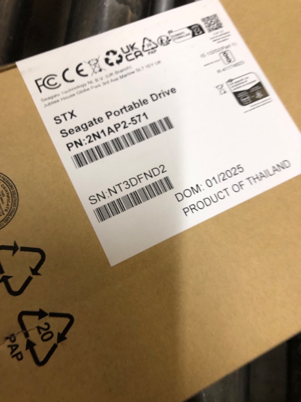 Photo 1 of Seagate Portable 2TB External Hard Drive HDD — USB 3.0 for PC, Mac, PlayStation, & Xbox -1-Year Rescue Service (STGX2000400)