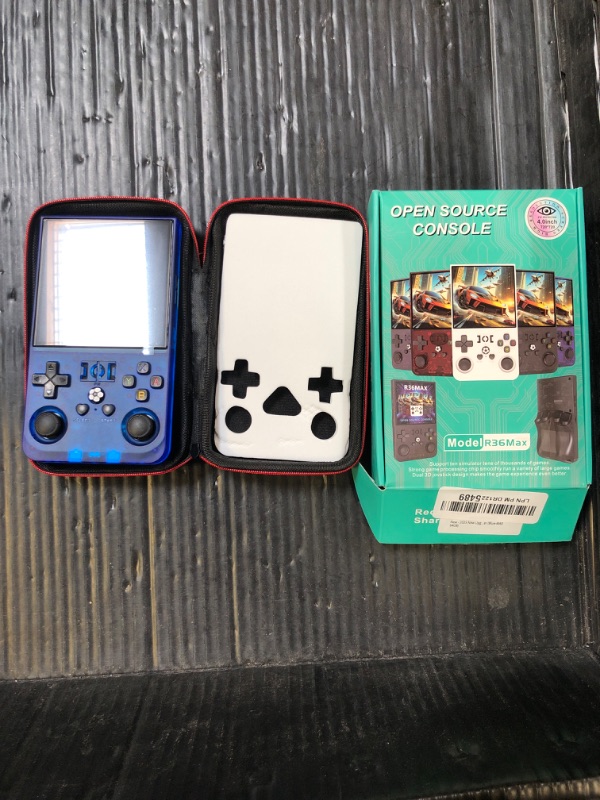 Photo 1 of 2025 New Upgrade R36MAX Retro Handheld Game Console with 64G Built-in 18000+ Classic Games, Portable Hand Held Open Source Linux System 4.0-in 4k HD IPS Screen Video Player (Blue-MAX 64GB)