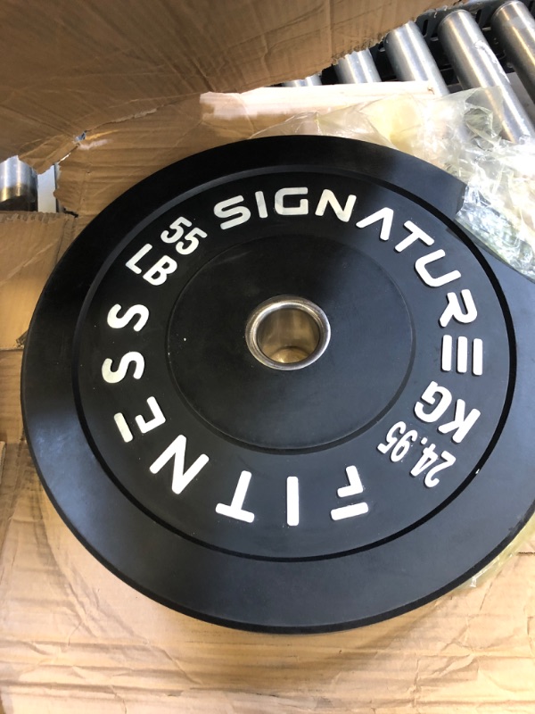 Photo 1 of Fitvids 2" Olympic Bumper Plate Weight Plates with Steel Hub, 55LB, 