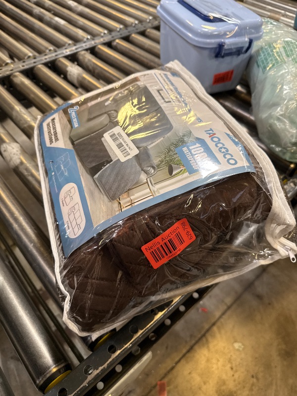 Photo 1 of TAOCOCO 100% Waterproof Loveseat Recliner Cover, Non Slip Split Loveseat Covers for Reclining Sofa with Elastic Straps, Washable Recliner Chair/Furniture Protector for Pets(2 Seater, Chocolate)