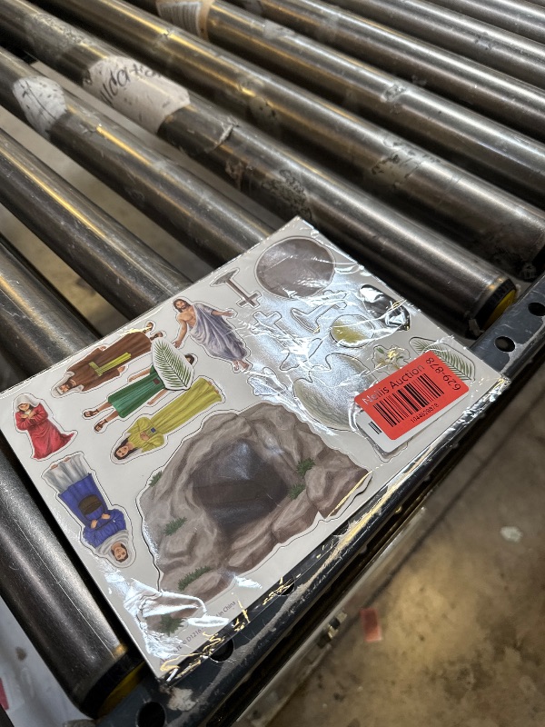 Photo 1 of Needzo Easter Magnets Pack for at Home Crafting Activities, Resurrection Scene Magnet for Families and Kids, Religious Magnetic Decals for Refrigerator or Whiteboard, 6.75 x 9 Inches, 3 Pack of Sheets