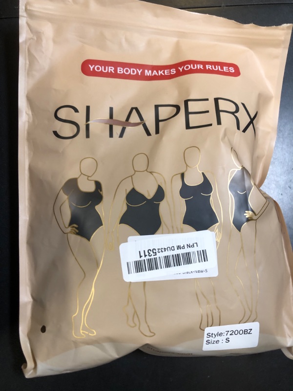 Photo 1 of SHAPERX Women's Fajas Colombianas Shapewear Postpartum Tummy Control Body Shaper Butt Lifter Bodysuit,SZ7200-Black-New-S