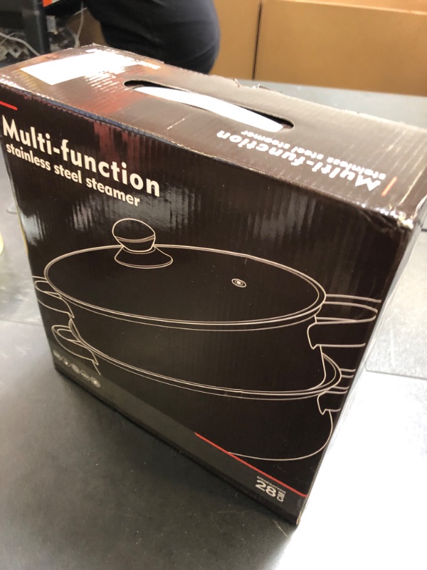 Photo 1 of ZENFUN Steamer for Cooking, 2 Tier Stack and Steam Pot Set With Glass Lid, Stainless Steel Double Handle, 11 Inch (Thickened)