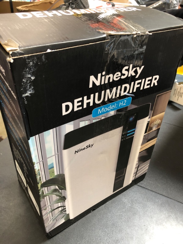 Photo 1 of NineSky Dehumidifier for home, 98 OZ Dehumidifier for Room, Dehumidifiers for Bathroom, Bedroom, Basement (800 sq. ft.) with Auto Shut Off, 5 Colors LED Light(H2 White)