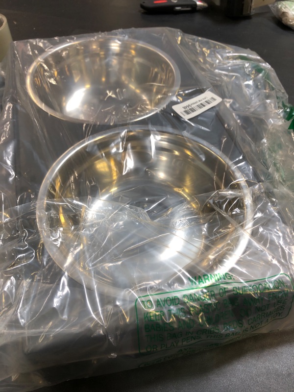 Photo 1 of Elevated Dog Bowls, Raised Dog Bowl with Adjustable Dog Bowl Stand, 2 Stainless Steel Dog Bowls for Small Medium Large Dogs or Cats, 5 Heights 3.2”, 8.7”, 9.8”,11”,12”, Dog Accessories & Pet Supplies