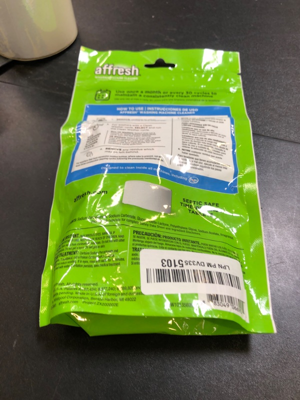 Photo 1 of Affresh Washing Machine Cleaner, Cleans Front Load and Top Load Washers, Including HE, 3 Tablets