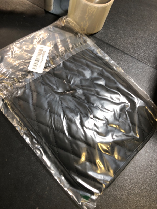 Photo 1 of ESKONKE [Upgraded] Car Center Console Cover with 2 Storage Bags - Premium Nappa Leather Armrest Cover, Scratch & Wear Resistant, Waterproof Car Interior Accessories (Black)