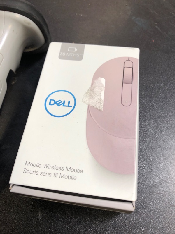 Photo 1 of Dell Mobile Wireless Mouse - MS3320W, Wireless - 2.4 GHz, Bluetooth 5.0, Optical LED, Mechanical Scroll, 1600 DPI, 3-Buttons - Ash Pink
