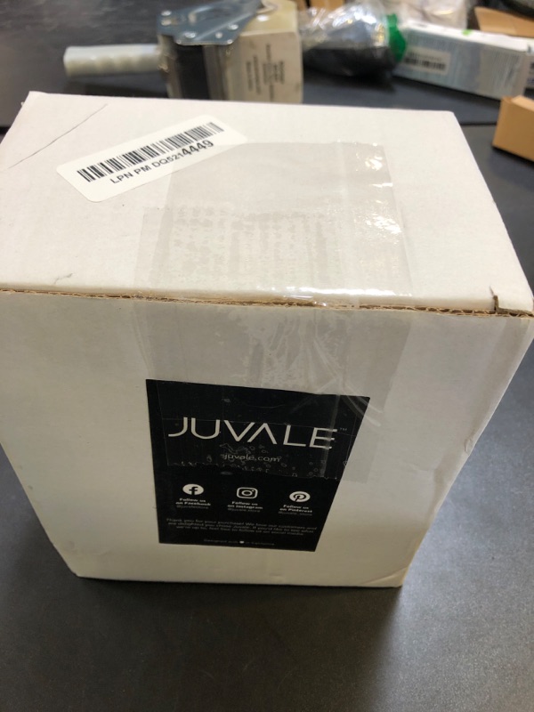 Photo 1 of Juvale Clear Acrylic Drink Coasters with Stand Holder (4 Inches, 4 Pack)