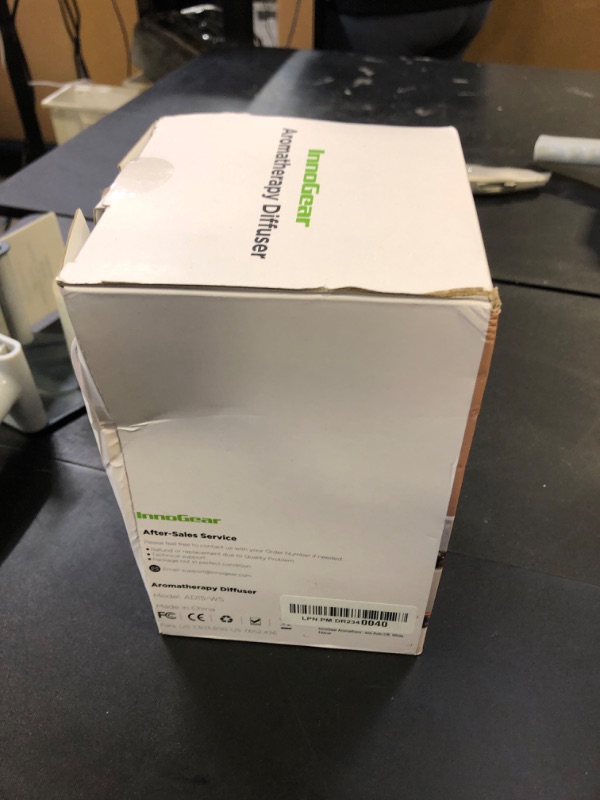 Photo 1 of InnoGear Aromatherapy Diffuser, 150ml Ceramic Diffuser Ultrasonic Humidifier Cool Mist Essential Oil Diffusers for Home Air Diffuser with 2 Mist Modes Waterless Auto Off, White