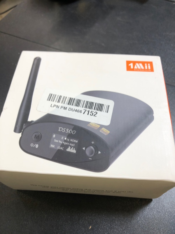 Photo 1 of 1Mii DS500 LDAC Bluetooth Hifi Receiver, Long Range Bluetooth 5.1 Audio Adapter w/Audiophile DAC, aptX HD & Low Latency, OLED Display & Optical Coaxial AUX Output for Home Stereo/AV Receiver/Amplifier