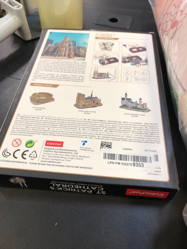Photo 1 of CubicFun LED Russia Cathedral 3D Puzzles for Adults Kids, St.Basil's Cathedral Architecture Building Church Model Kits Toys for Teens, 224 Pieces