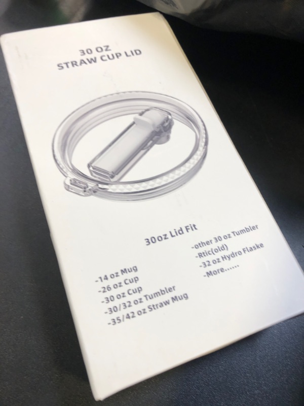 Photo 1 of HAILIWEI 30 oz Straw Leak Proof Lid for YETI,Replacement Lid for Yeti Rambler 30/32 oz Tumbler,26/35/42 oz Straw Mug,and Hydro Flask 32/40oz Travel Tumbler,BPA Free(White*2)