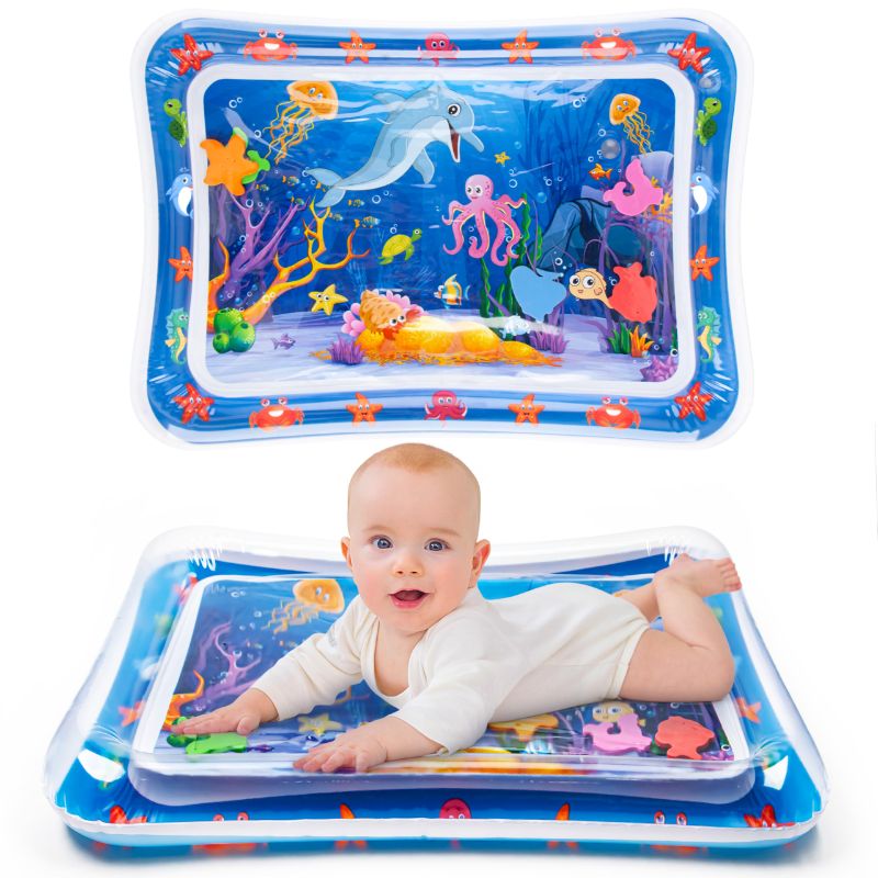 Photo 1 of Yeeeasy Tummy Time Water Mat?Inflatable Tummy Time Water Play Mat for Babies, Infants and Toddlers 3 to 12 Months Promote Development Toys Baby Gifts
